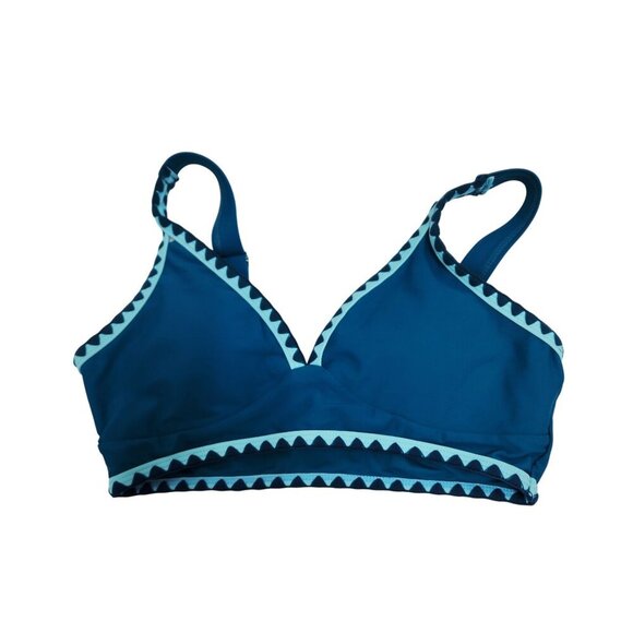 Blue 2-Piece Girls Bikini Set With Triangle Trim & Sheer Cover-Up Size 11-12Y - Picture 5 of 8